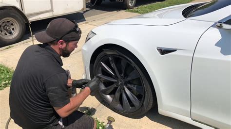 Tesla wheel repairs  The ergonomic 3-inch rubber sanding block is perfectly sized for your hand and comfortable to use for removing the rough edges prior to